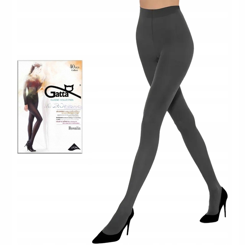 

Grube rajstopy Gatta Rosalia 40den Fumo 5-XL