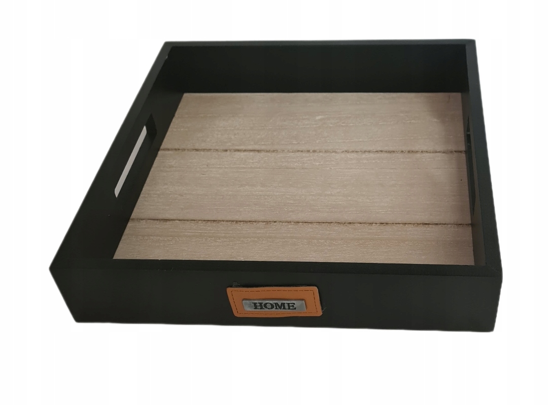 

Taca Z Drewna Drewniana Mdf Czarna 24X24X4,5C Home