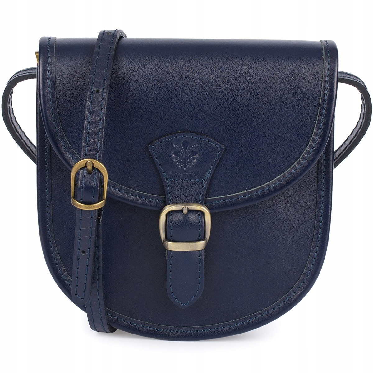 Tmavě modrá Beltimore Dámská kožená malá kabelka Přes Rameno podkova