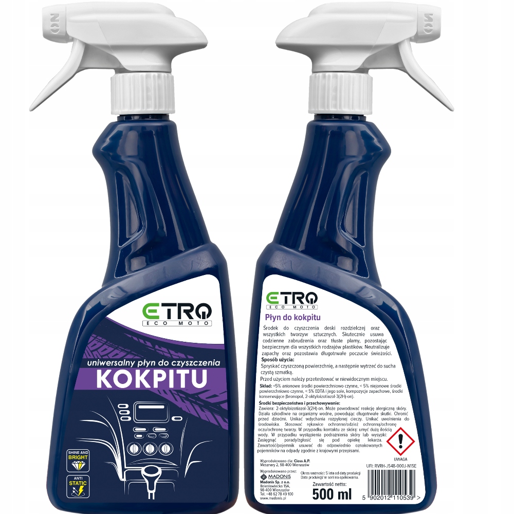 Płyn do czyszczenia kokpitu Etro 500 ml