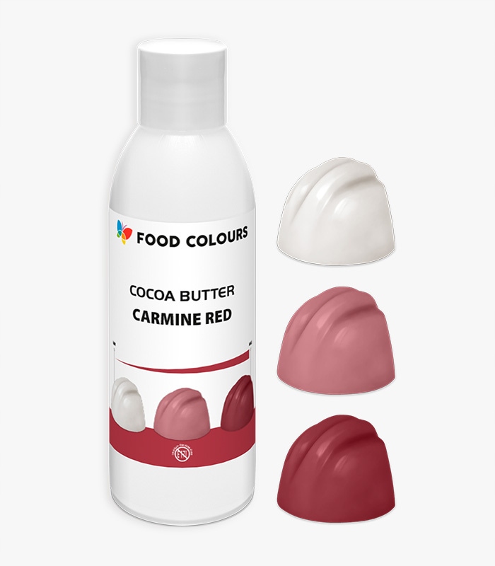 Barwnik Cocoa Butter na bazie tłuszczu kakaowego Carmine Red 100g