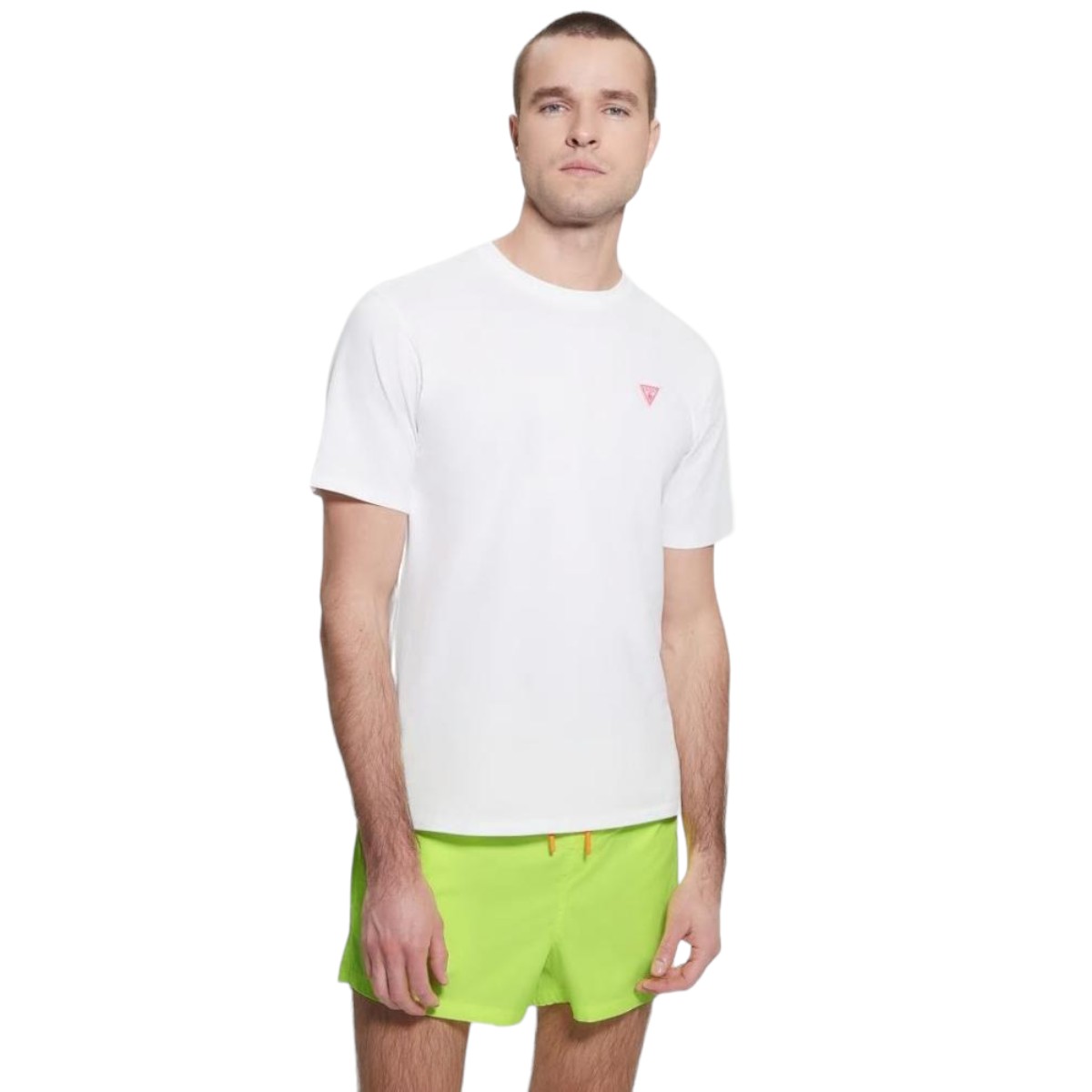 Guess Pánské Tričko Ss Cn Basic Tee Bílá vel. M