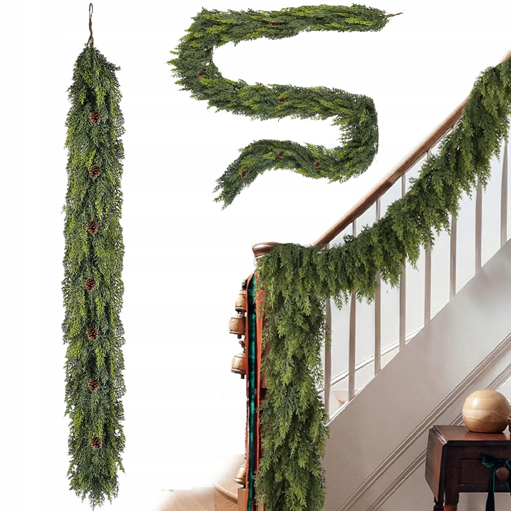 Vánoční girlanda Řetěz 180 cm, umělá smrková, 3D