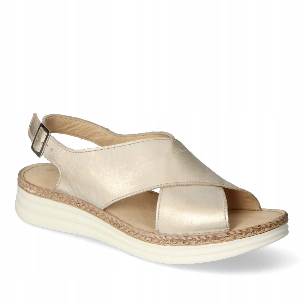 Dámské sandály Stella Béžová Zlato Lico Kožené 38