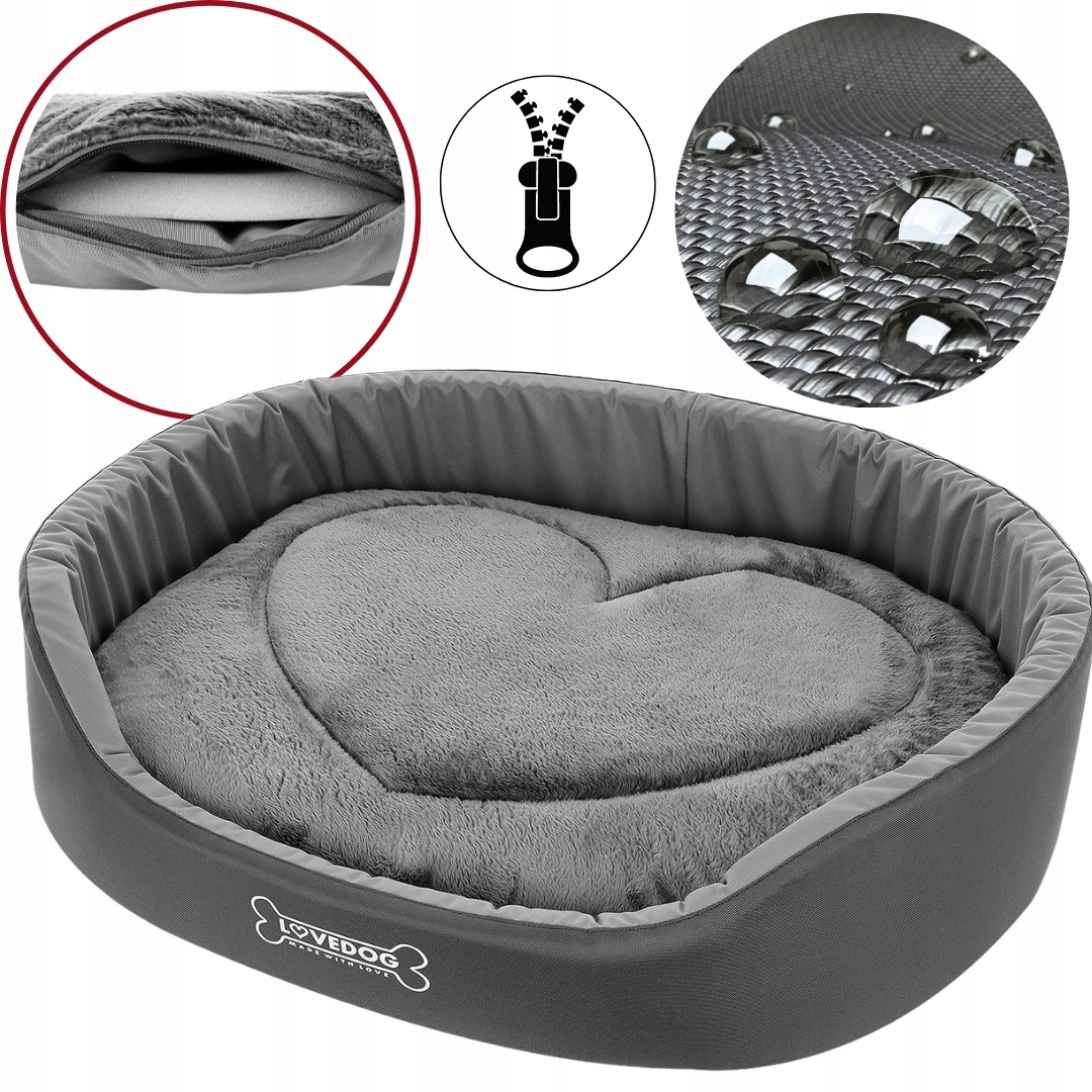 Levně Pelíšek pro psa kočku Voděodolné potah s potahem Zámek kotec M 60x50