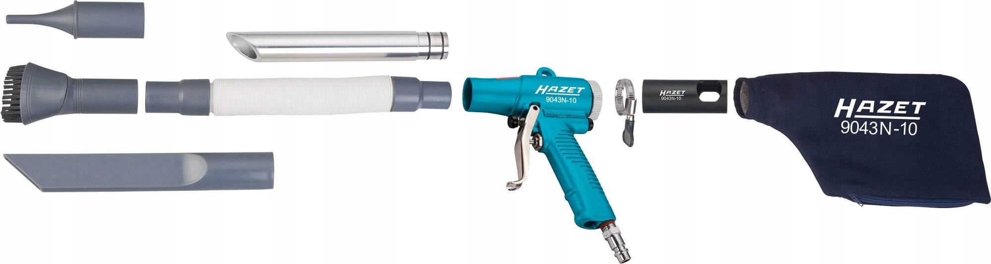 Hazet 9043N-10, Sacia/ofukovacia pištoľ prepínateľná Dĺžka 148 mm, Pracovn