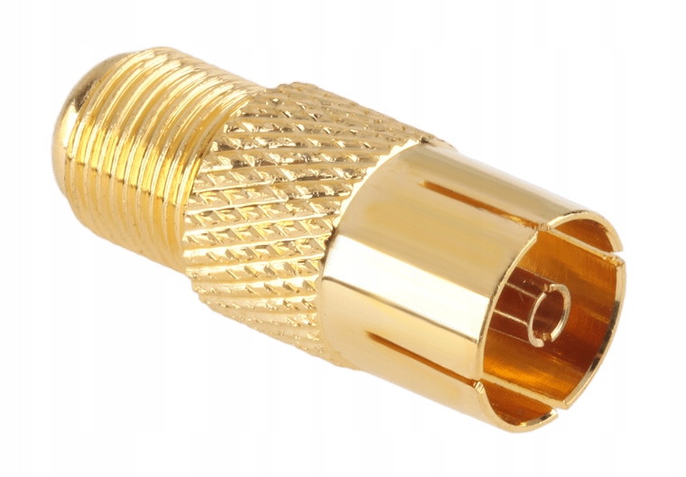 

Gniazdo antenowe na złącze F proste Cu Gold