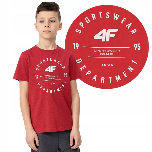

Koszulka T-shirt Chłopięcy 4F JTSM003-62S r.134