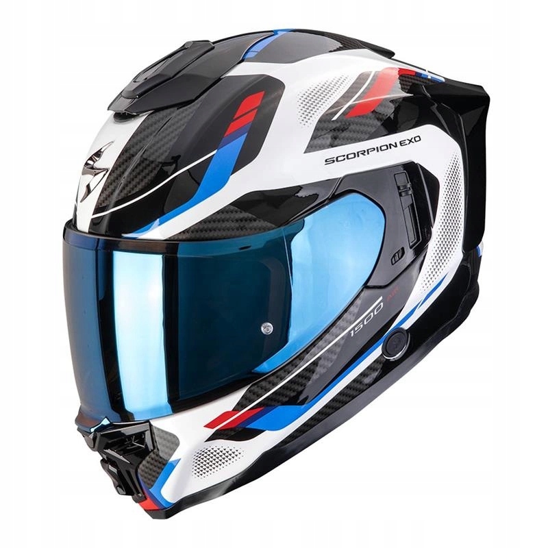 Prilba Scorpion EXO-1500 Air Sleek White/red/blue červená modrá Darčeky