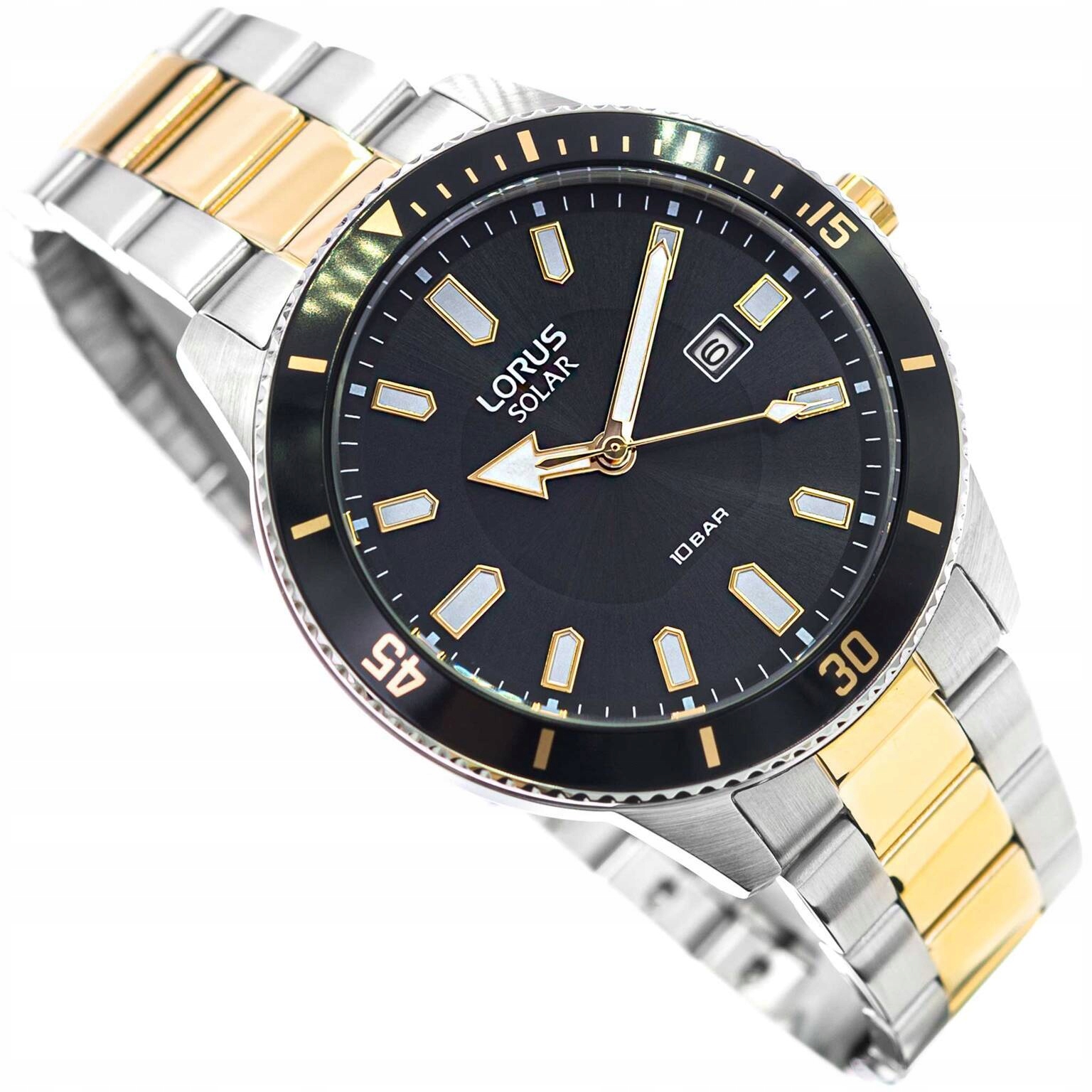 Pánské Hodinky Lorus RX327AX9 Solární Na Náramku 10BAR Data Neobrite