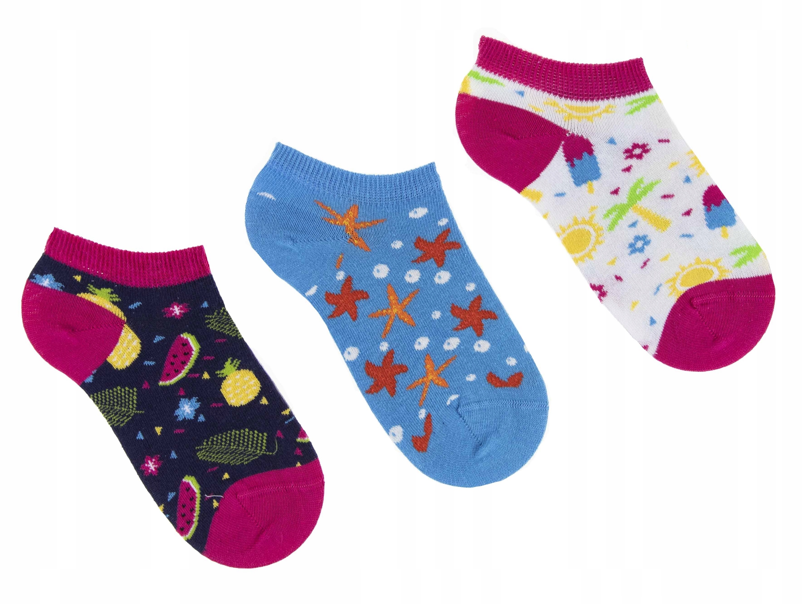 

3 Pary Skarpety Stopki Dziewczęce 31/34 Moraj