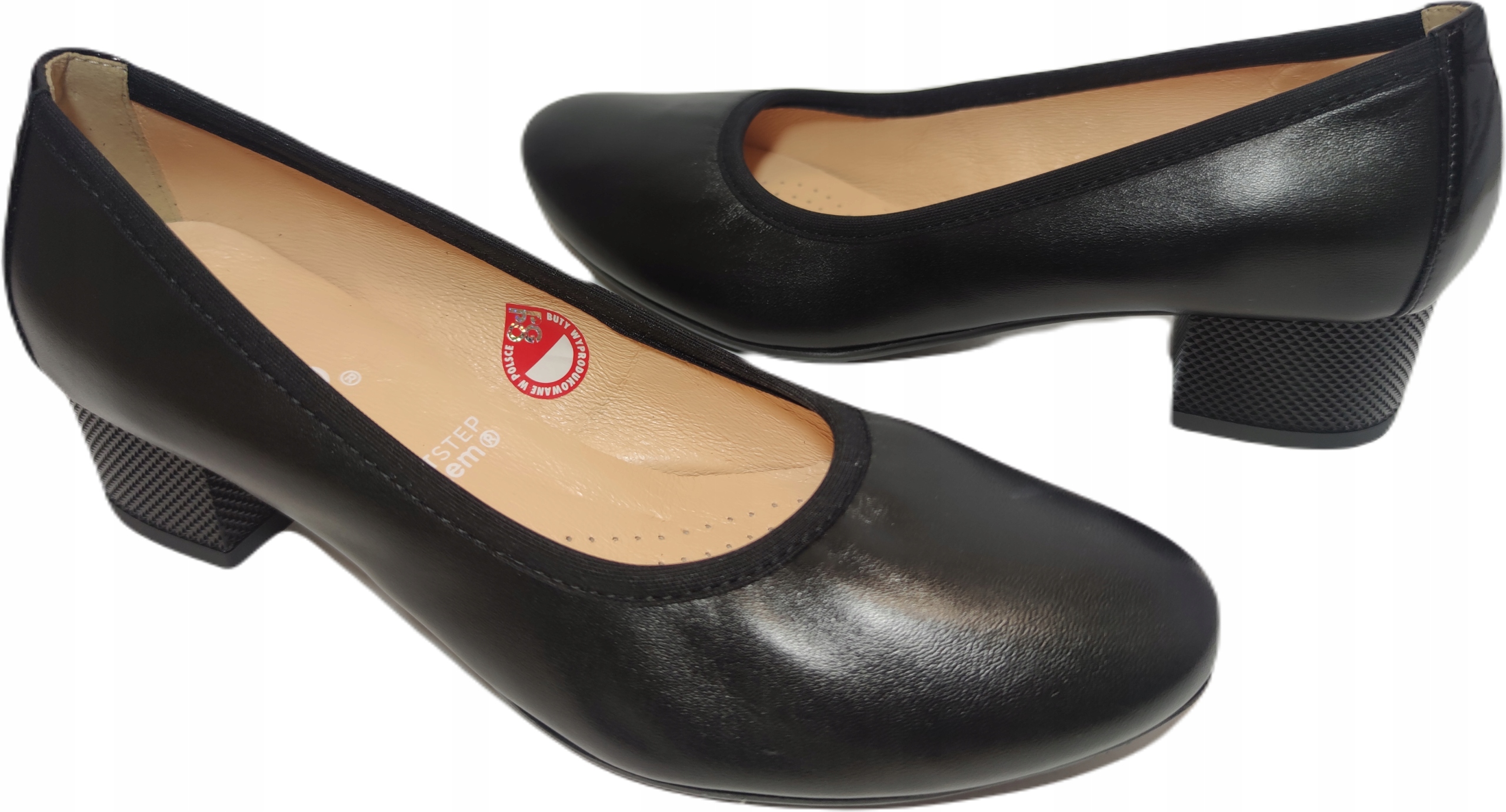 Ozdobné lodičky na podpatku BIOECObyARKA 5587 černé 39