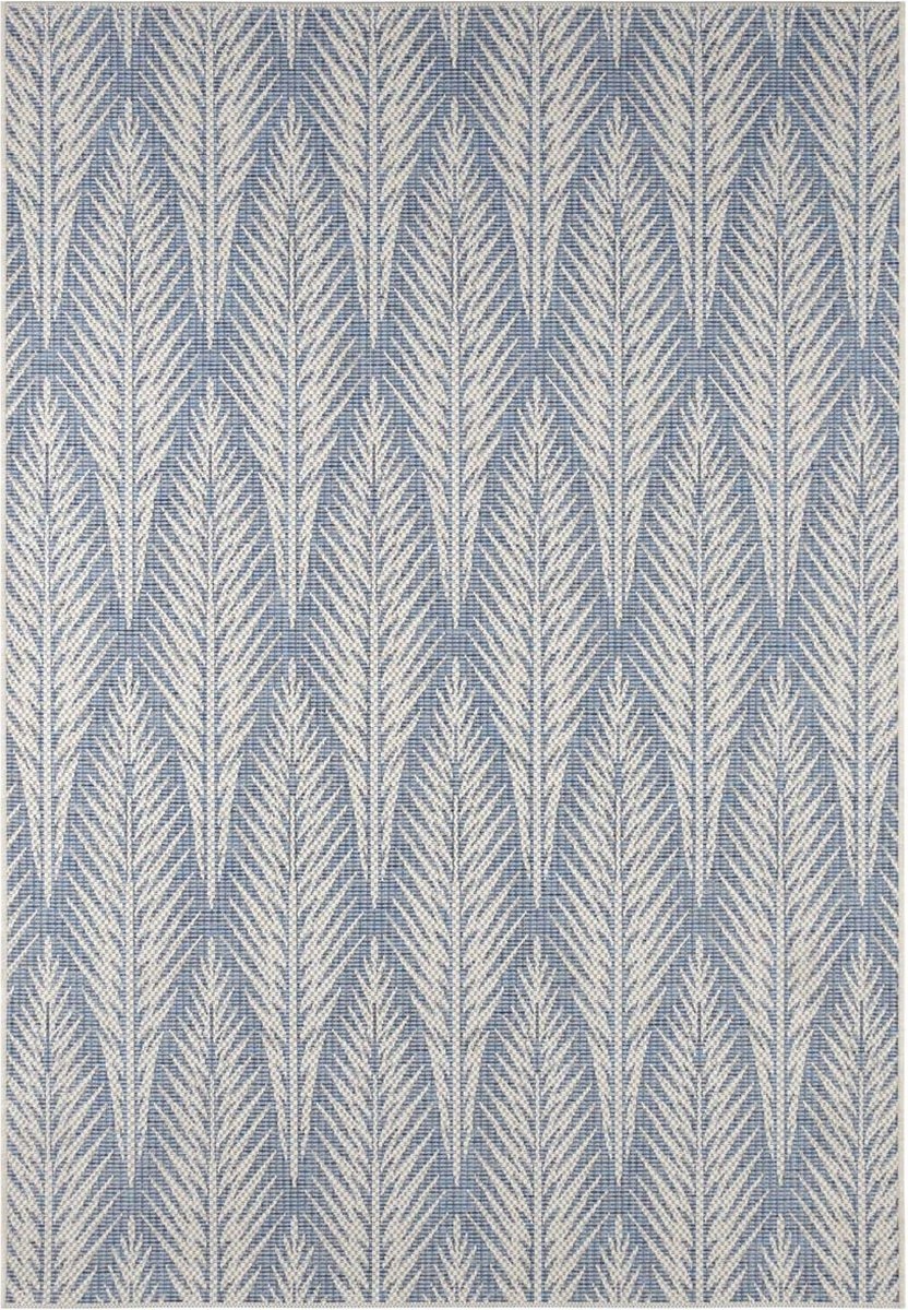 Vonkajší koberec na terasu 230 x 330 cm typu sisal, modro krémový