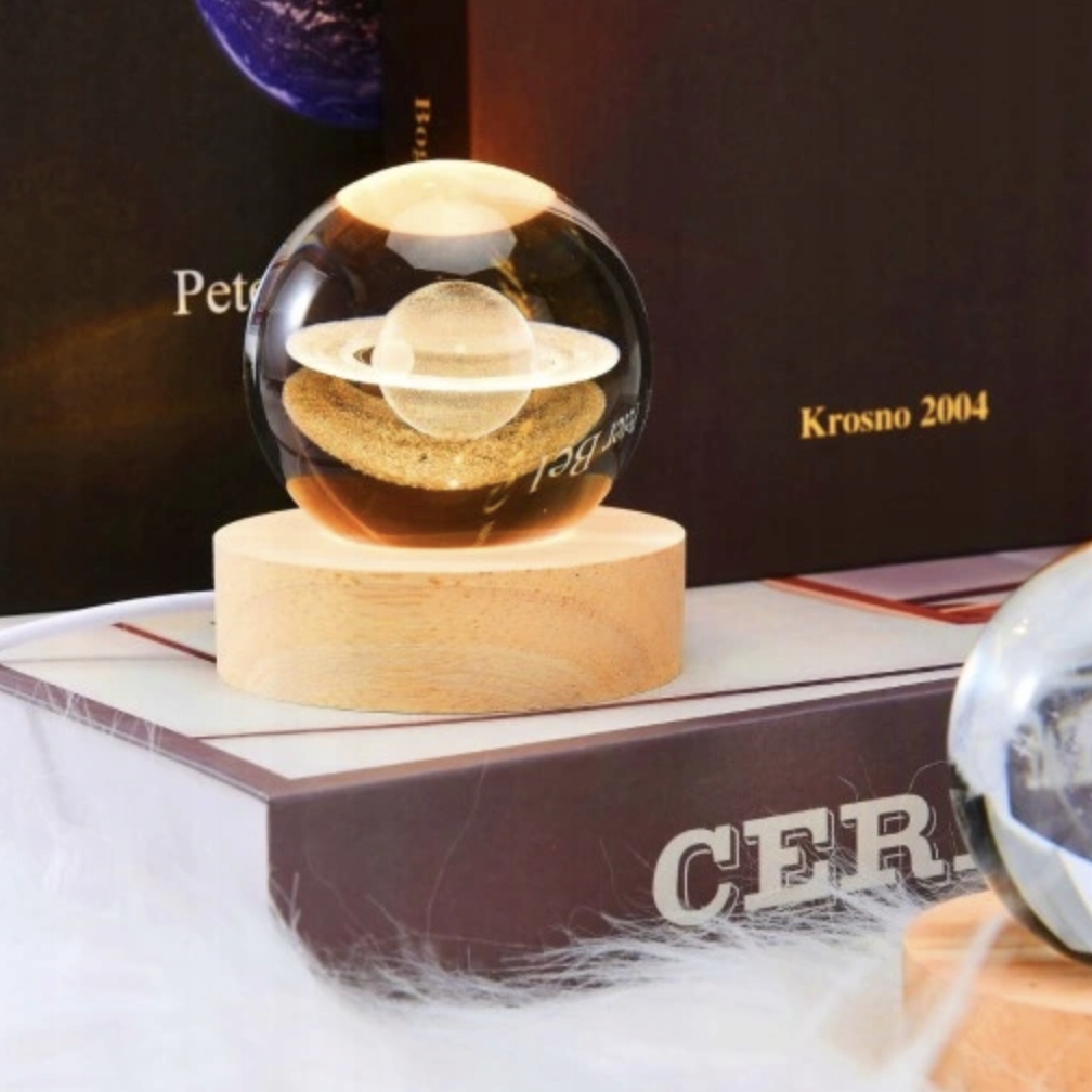 Lampka Nocna Dla Dzieci 3D, USB - Saturn Marka bez marki