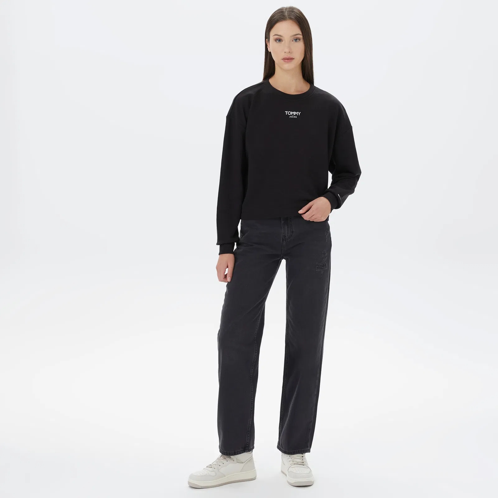 Mikina bez kapuce Tommy Hilfiger Xxs Černá