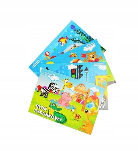 Blok rysunkowy biały A4 Schemat