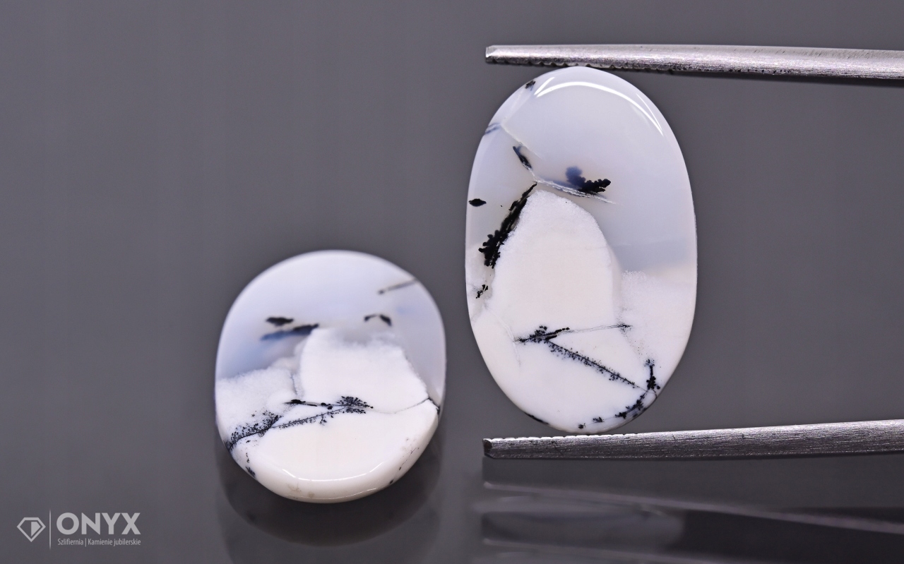 Dendritový achát z Turecka konvexní mělký Para ovál