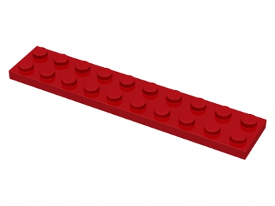 

Lego 3832 Płytka 2x10 czerwona Nowa (4g)
