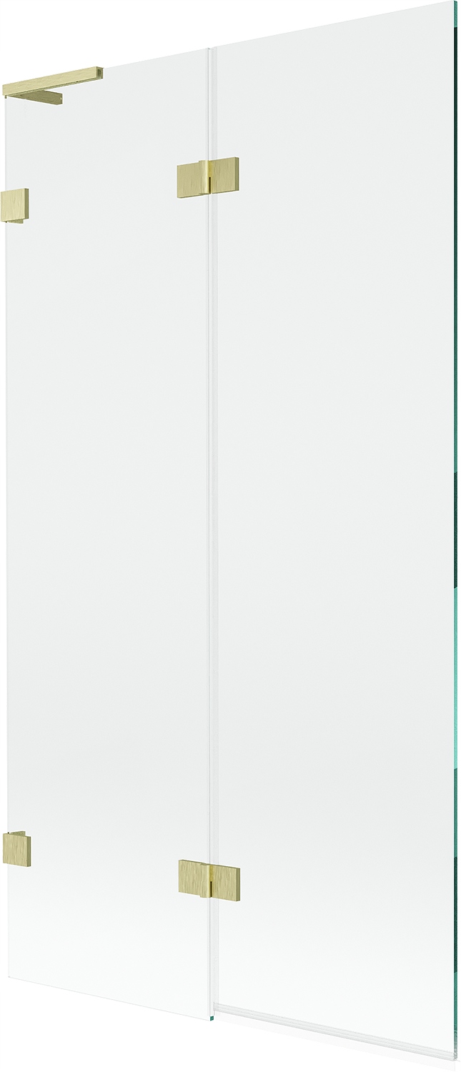 Mexen Lunar L vanová zástěna 2-dílná levá 100 x 150 cm, transparentní, zlat