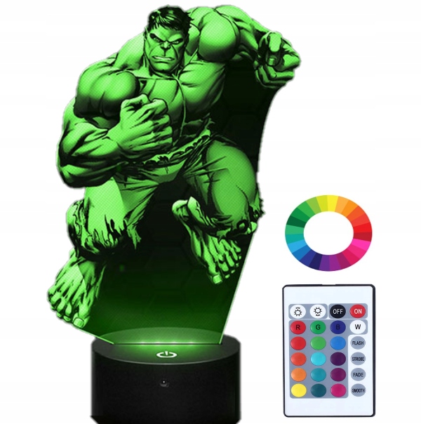 

Lampka Nocna z Imieniem Hulk 3D Led Grawer