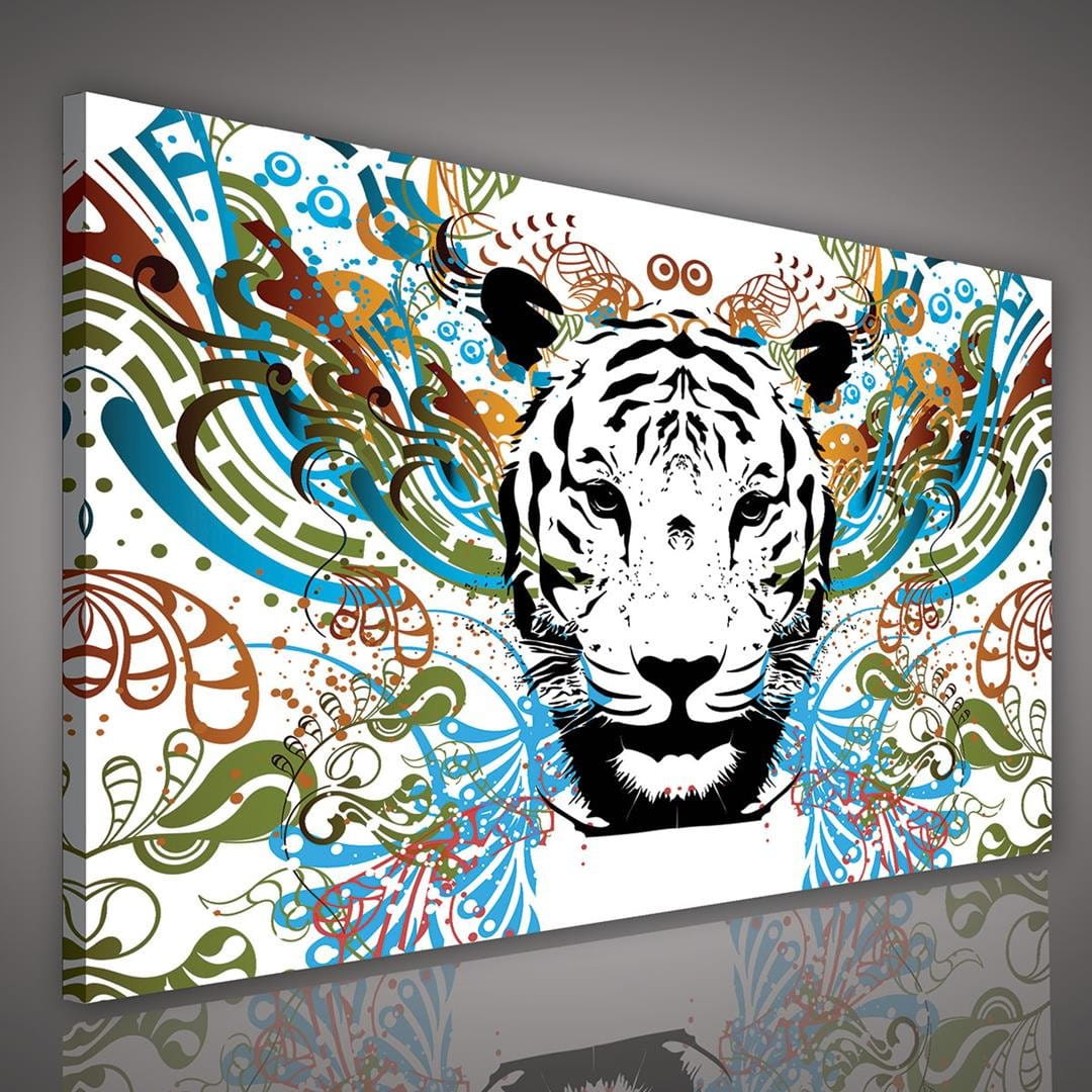 Obraz 100x75 Tygr abstrakce moderní energie dynamika grafický styl