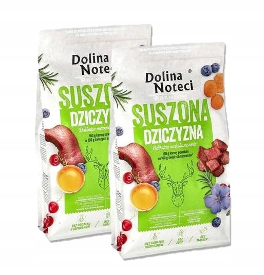 Levně Dolina Noteci Premium Sušené krmivo suché pro psa Zvěřina 2 x 9 kg