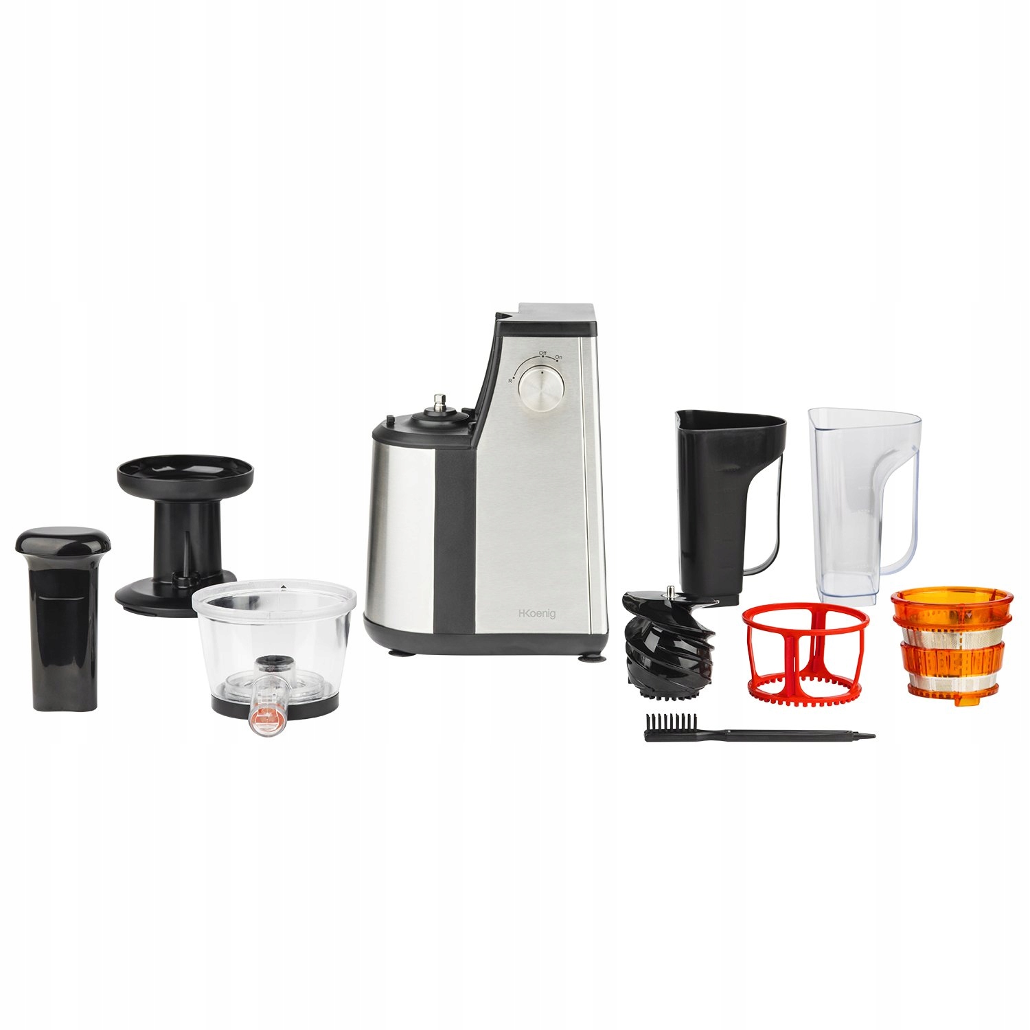 HKOENIG Wolnoobrotowa Wyciskarka 1L 400W Stal Nierdzewna Czarna — miniatura 5