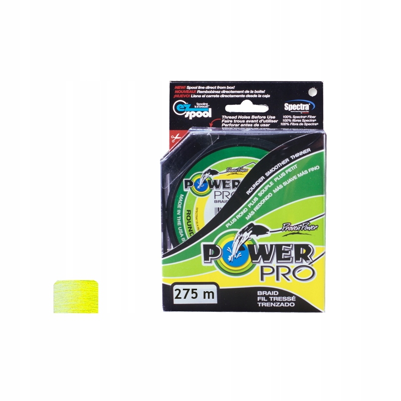 Plecionka Power Pro Hi-Vis Yellow 0,19mm 275m żółta 13kg 1szt.