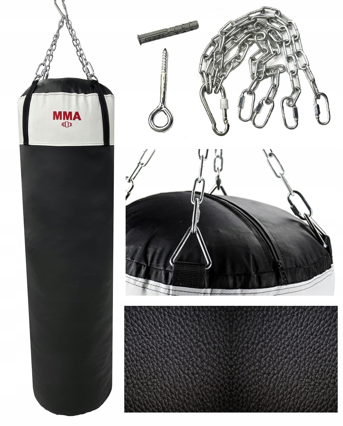 Worek treningowy 80x30 cm wypełniony mocowanie