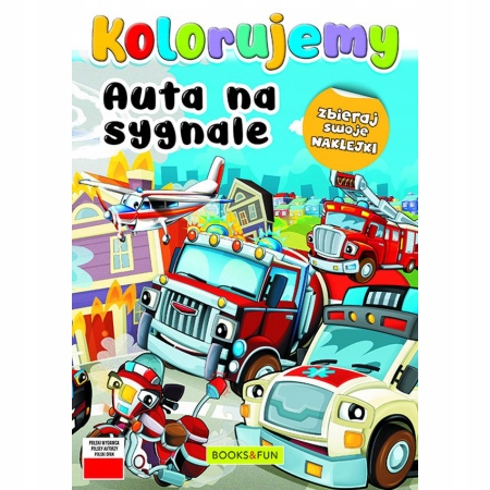 Auta na sygnale. Kolorujemy naklejki