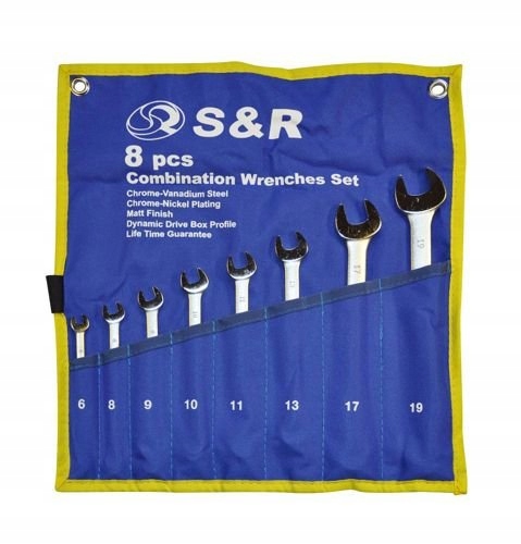 KLUCZ PŁASKO-OCZKOWY ZEST. 8 SZT. 6-19 MM.