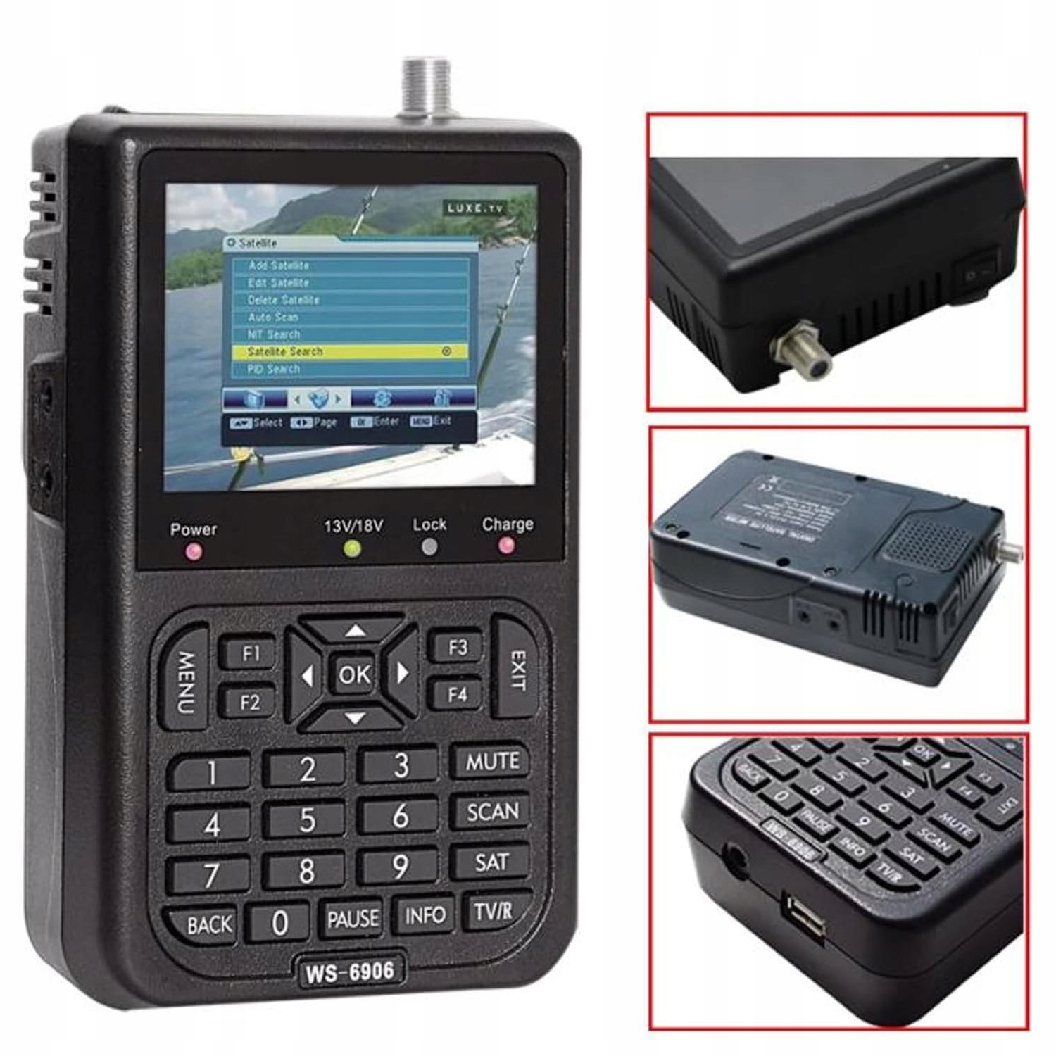 PROFESJONALNY MIERNIK WYSZUKIWANIA SYGNAŁU TV WS-6906 3,5 CALA Konwerter tak