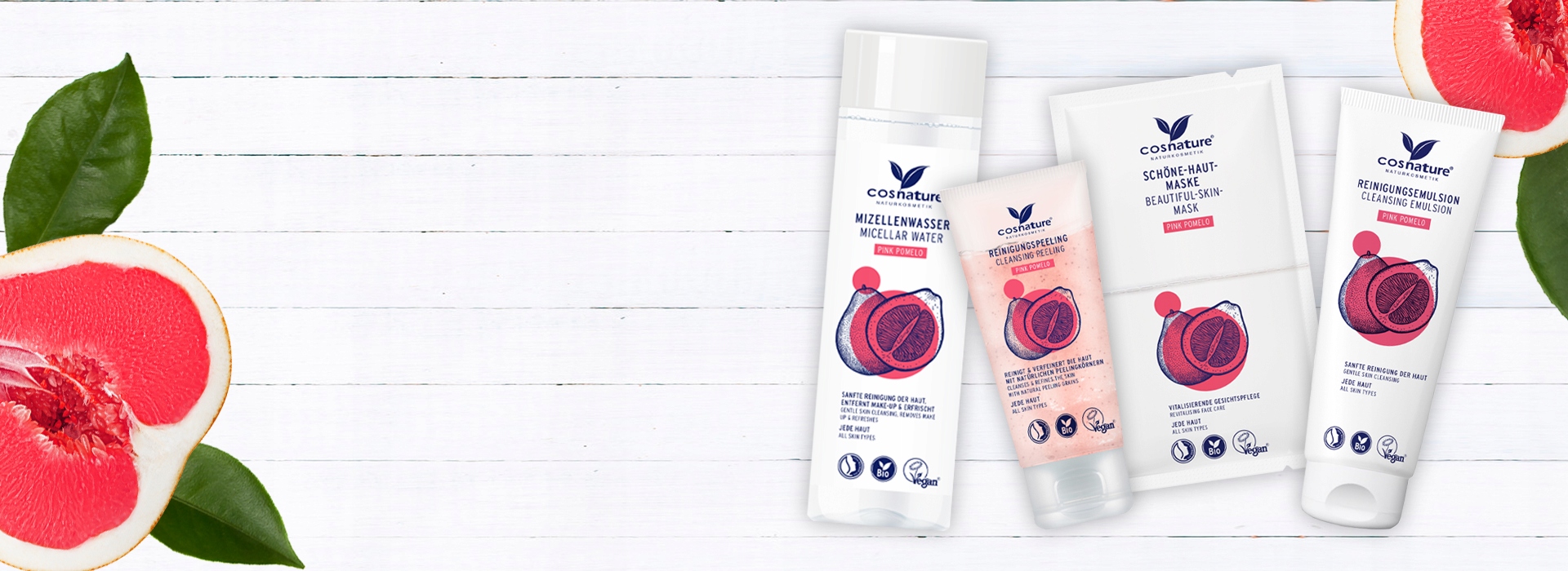 COSNATURE Naturalna woda micelarna RÓŻOWE POMELO Typ skóry Do wszystkich typów skóry
