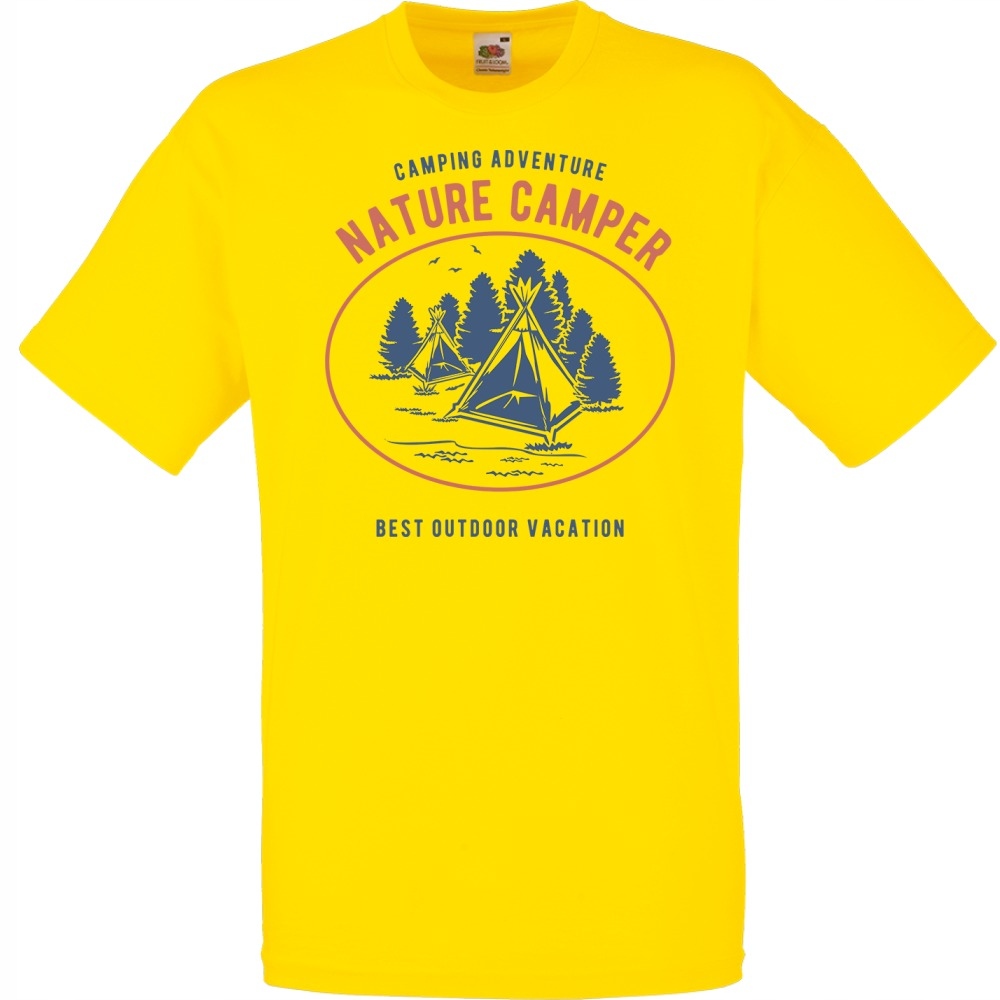 

Koszulka natura namiot las przygoda M żółta jaskra