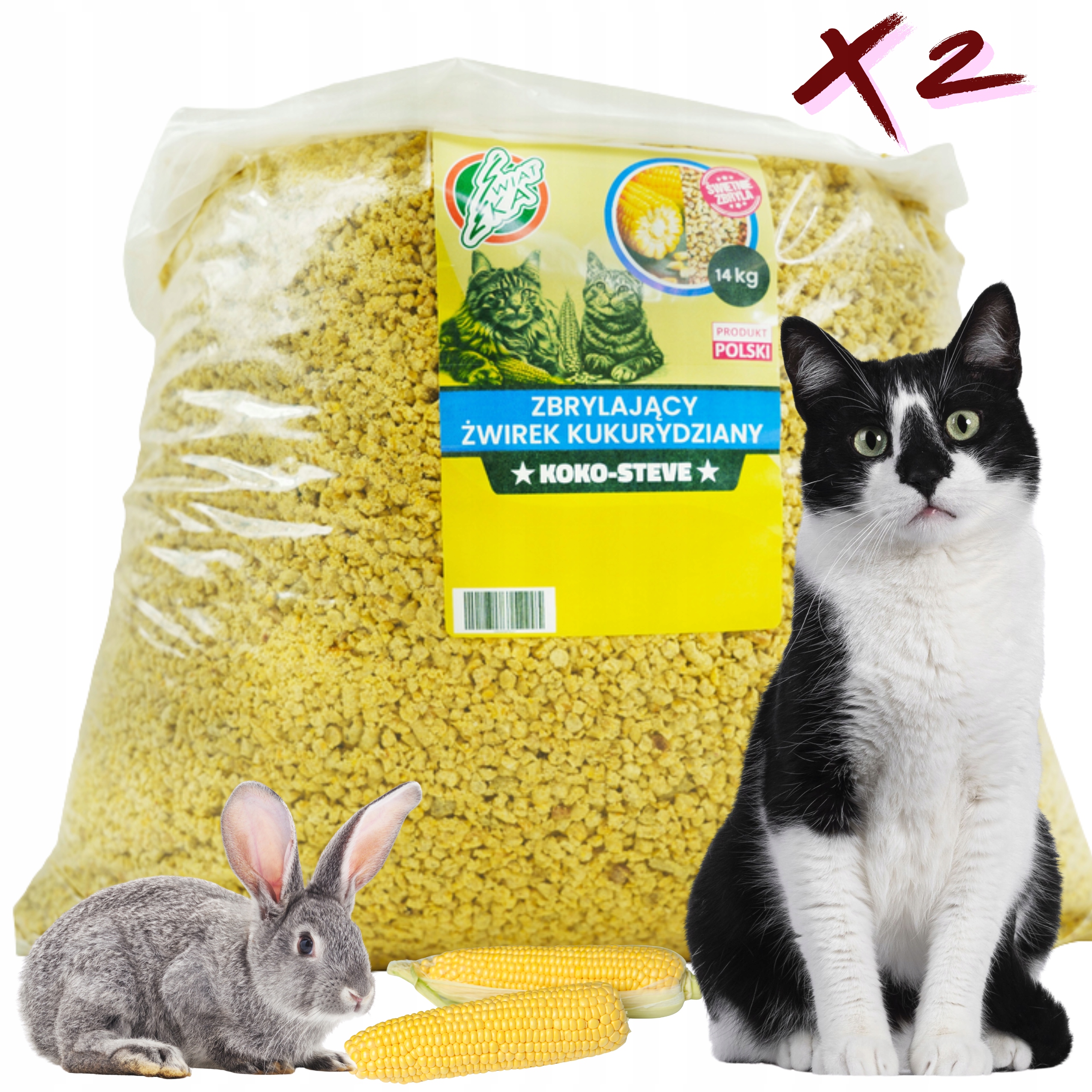 Stelivo jemnozrnný přírodní hrudkující 28 kg 50 l Eko Bio