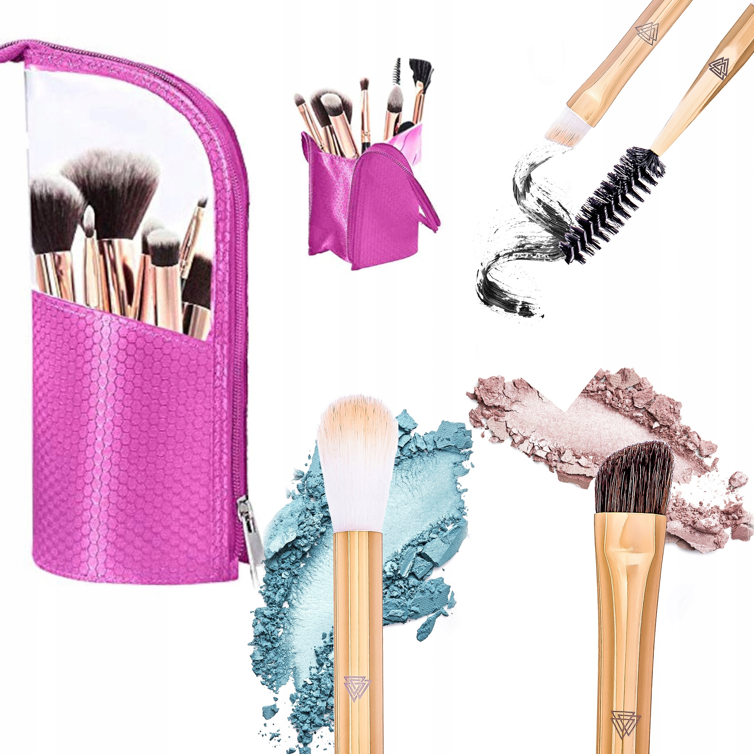 Ideální Sada Beaty Kosmetická Taštička Pouzdro Pro Profesionální Štětce Na Makeup 2 kusů