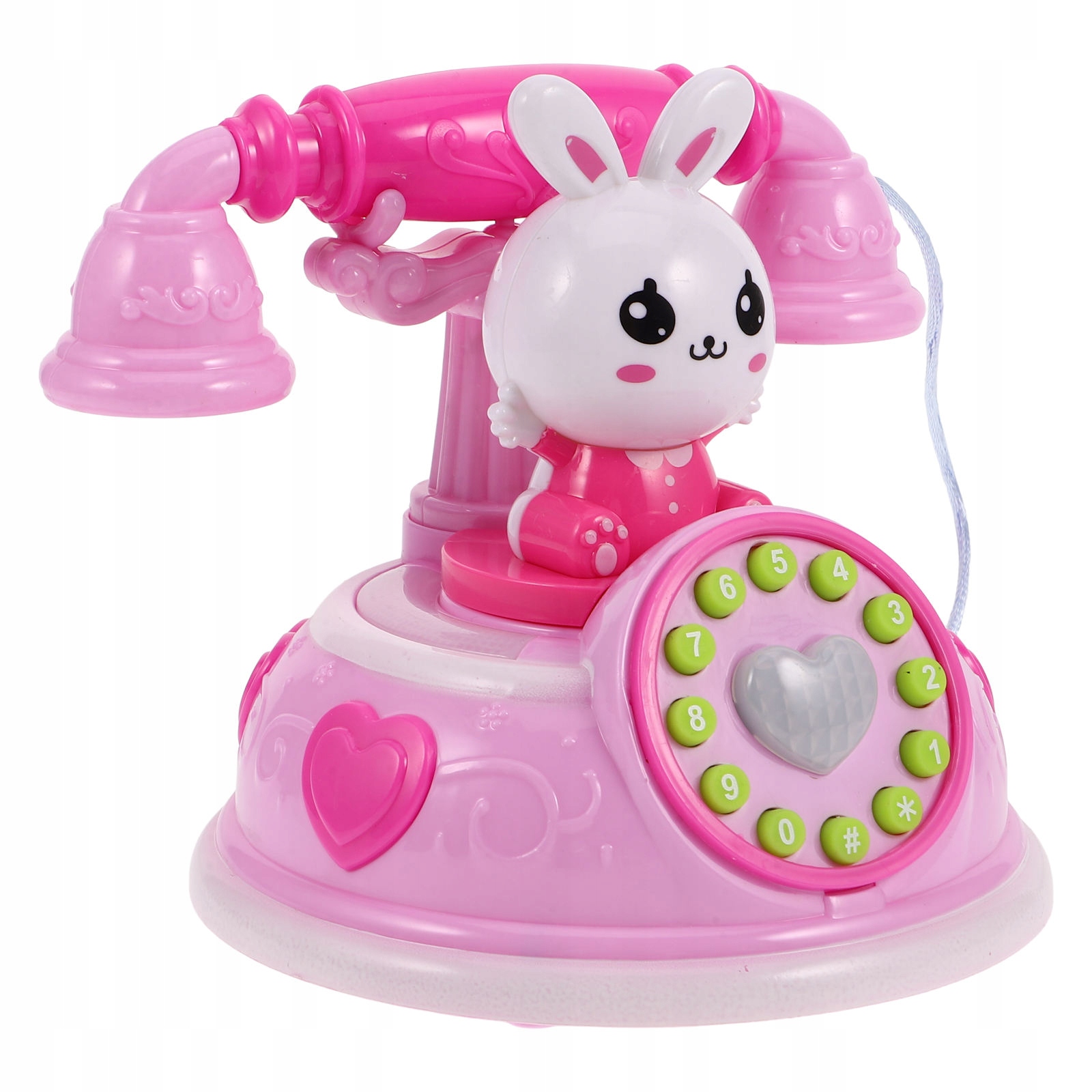 RÓŻOWY TELEFON ZABAWKA LED DO NAUKI ROZMÓW