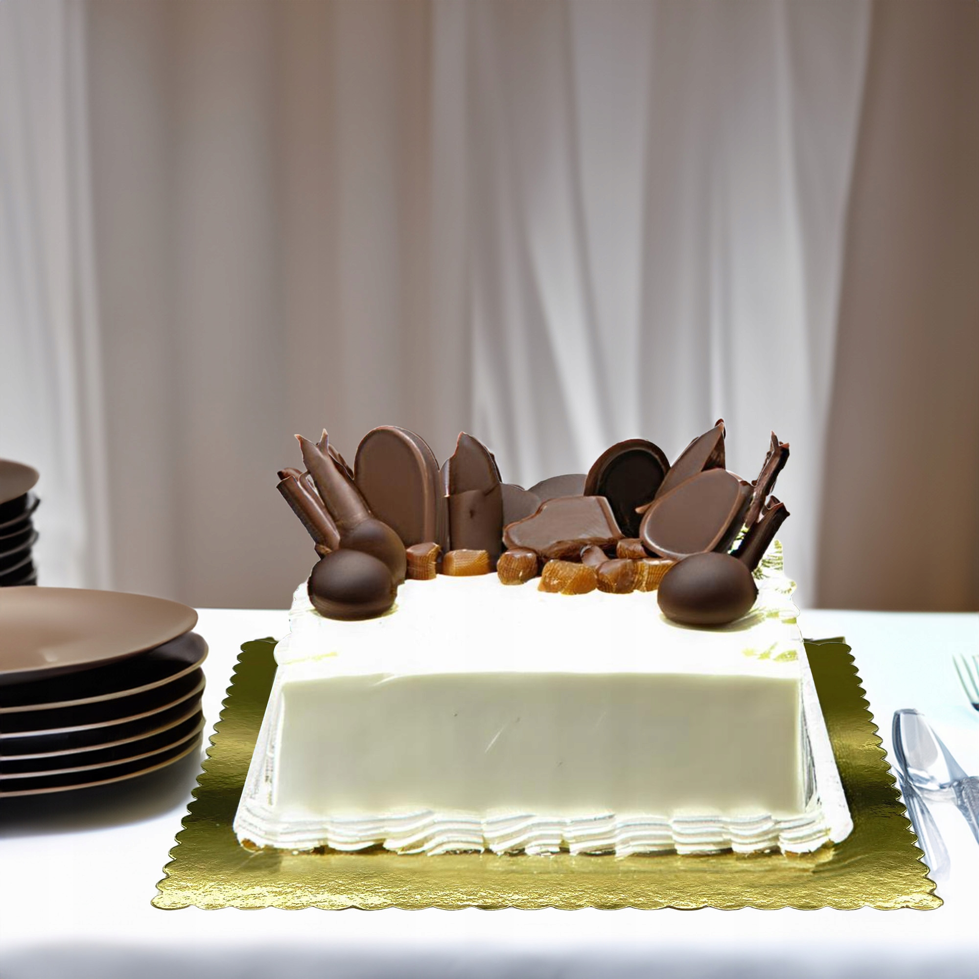 5 SZT PODKŁADY POD TORT CIASTO 30 CM KWADRATOWY ZŁOTY POŁYSK GRUBY SZTYWNY