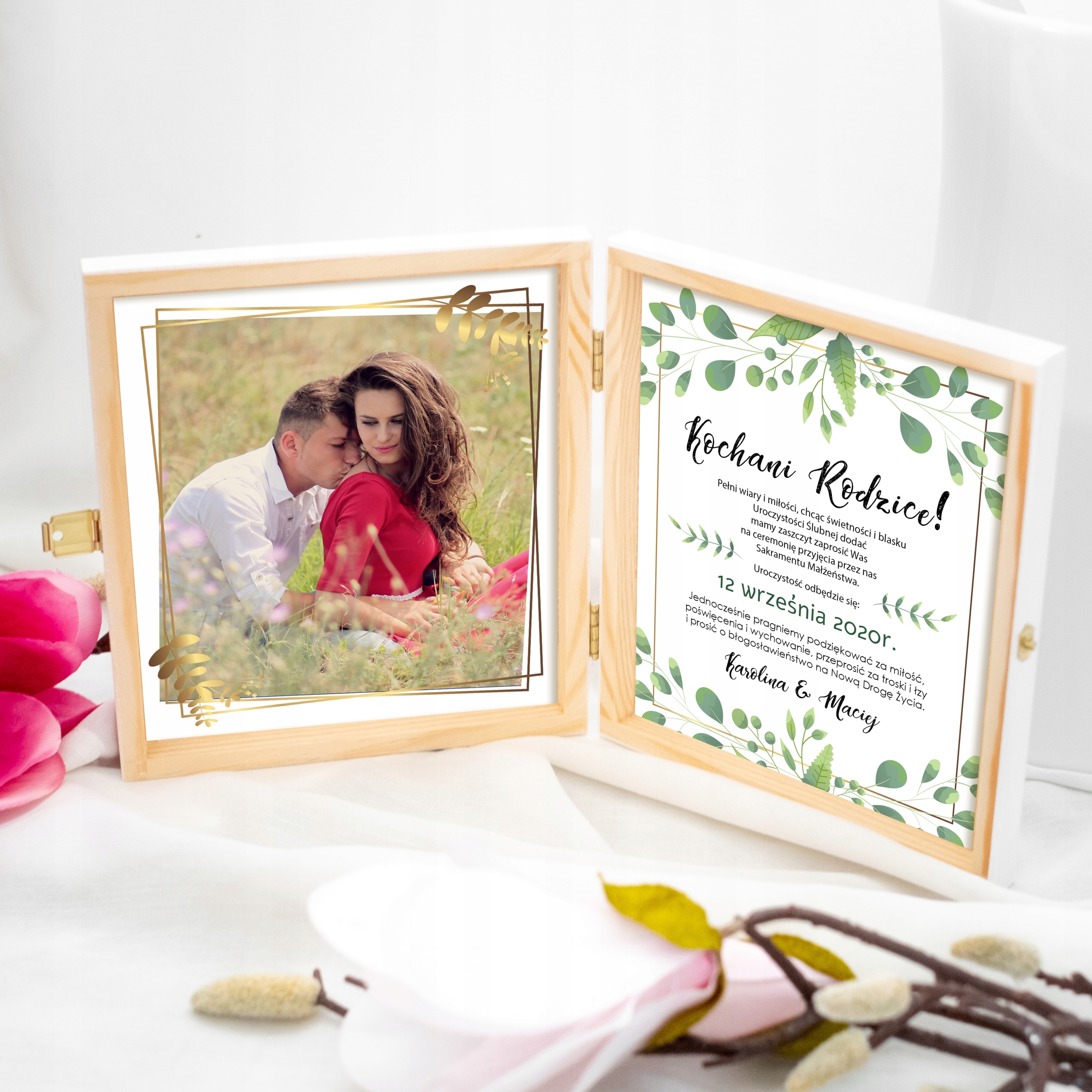 ZAPROSZENIE DLA RODZICÓW W PUDEŁKU ZE ZDJĘCIEM Liczba sztuk 1 szt.