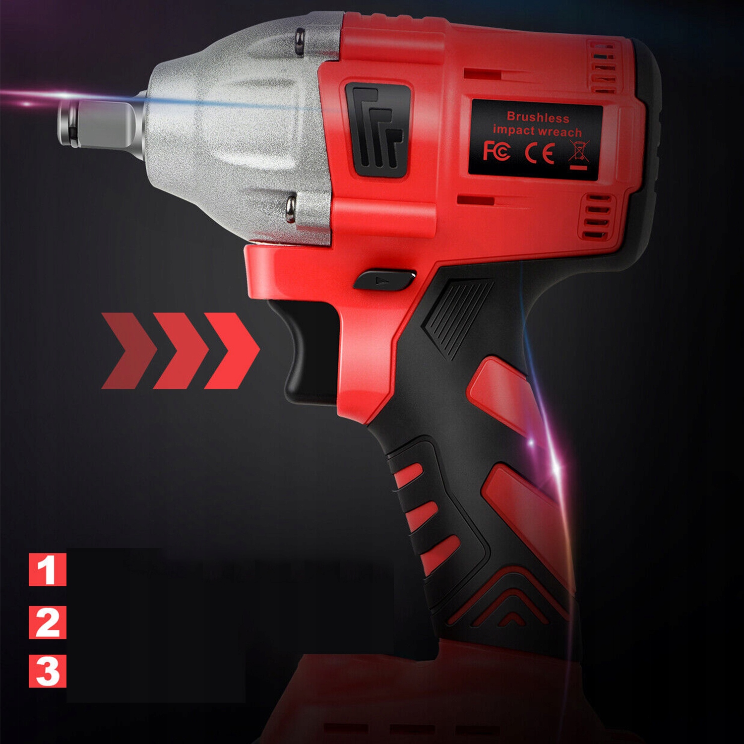 KLUCZ UDAROWY AKUMULATOROWY 650NM 2XAKU+WALIZKA MOCNY Rodzaj klucz udarowy