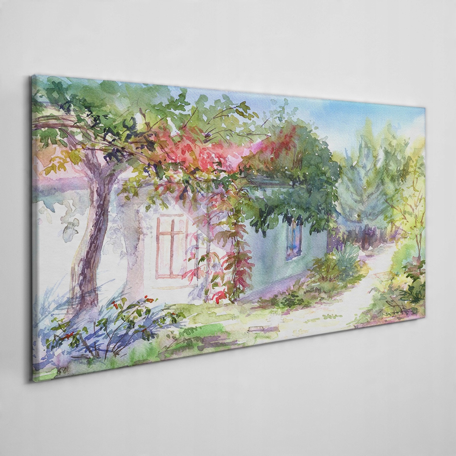 

Nowoczesny obraz na płótnie Drzewa dom 120x60 cm