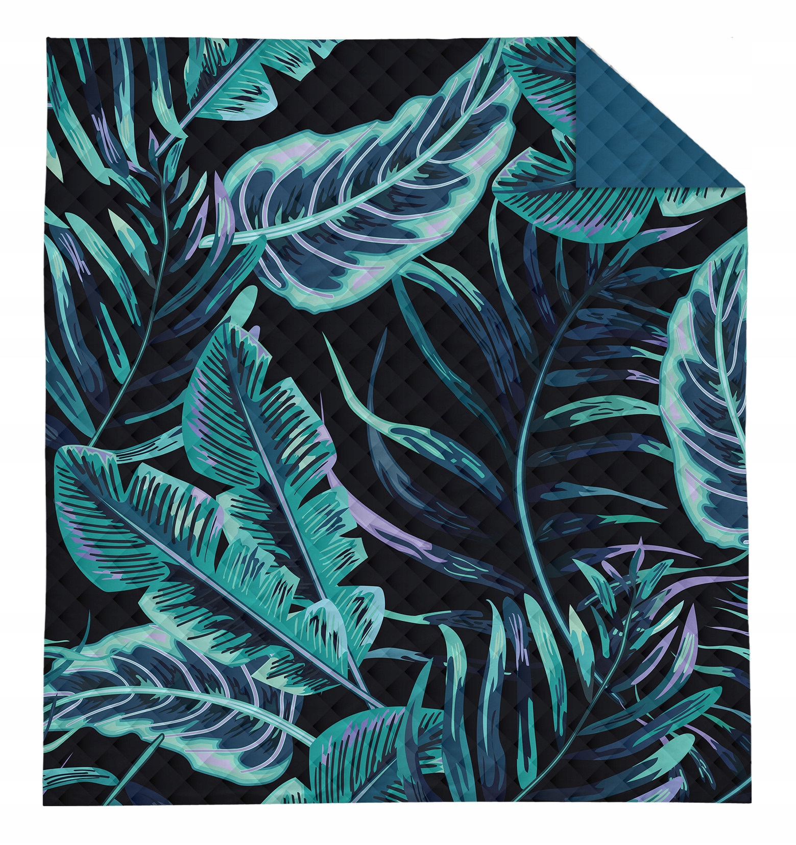 

Narzuta na łóżko pikowana 170x210 cm Liście Natura