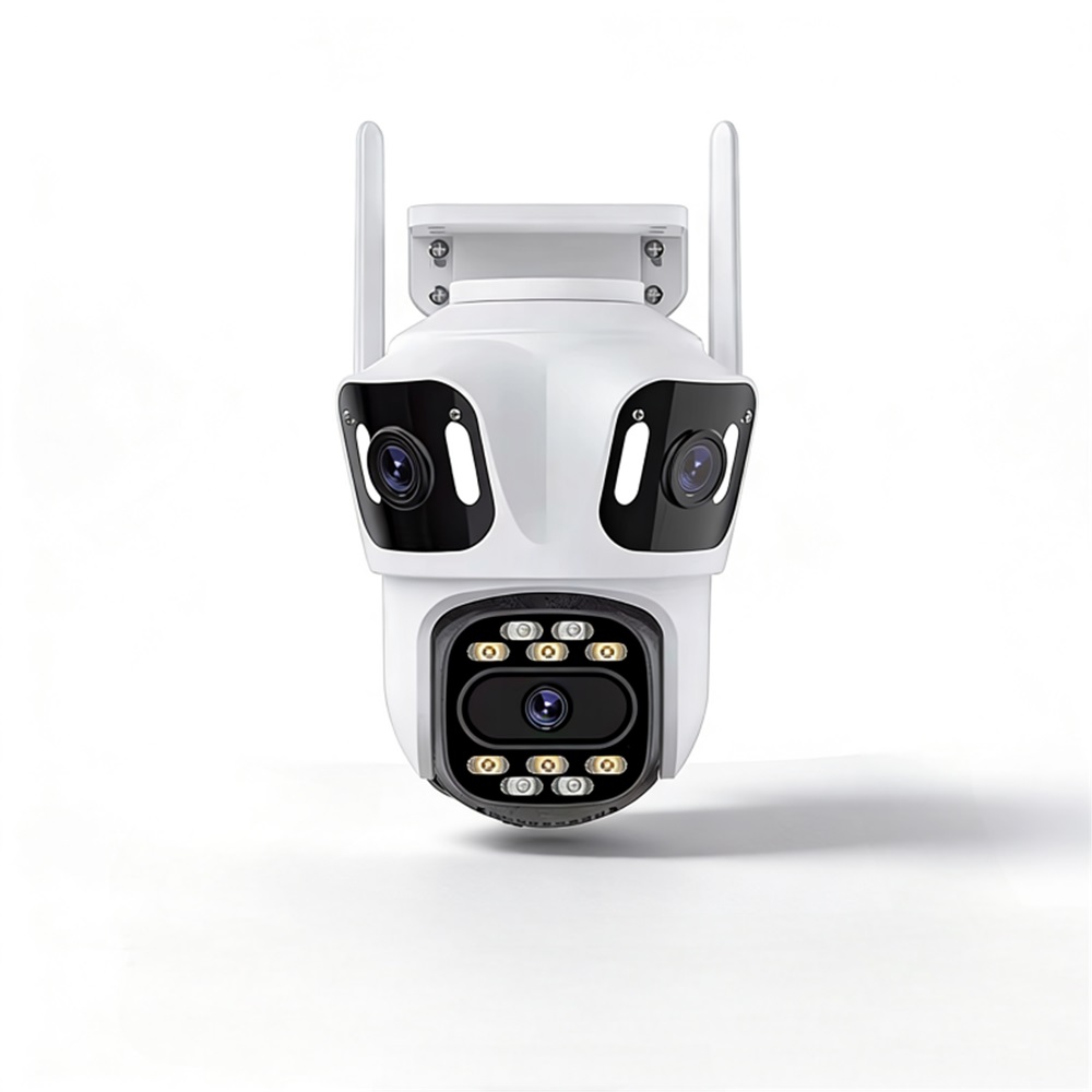 Trojitá Ptz Wifi Ip Smart Uhd 8MP Kamera IP66 Zoom Icsee 3v1