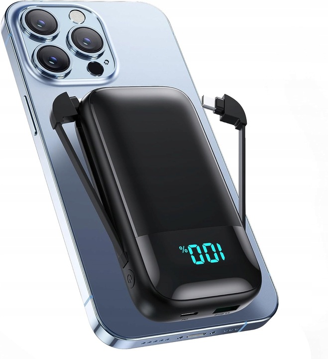 Magnetická Powerbanka 13800MAH Pd 3.0A Pxwaxy LCD, Přenosná Nabíječka