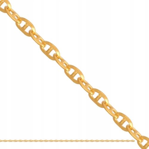 Řetízek zlatý dámský 585 diamantový marina s příčkou efektní r45