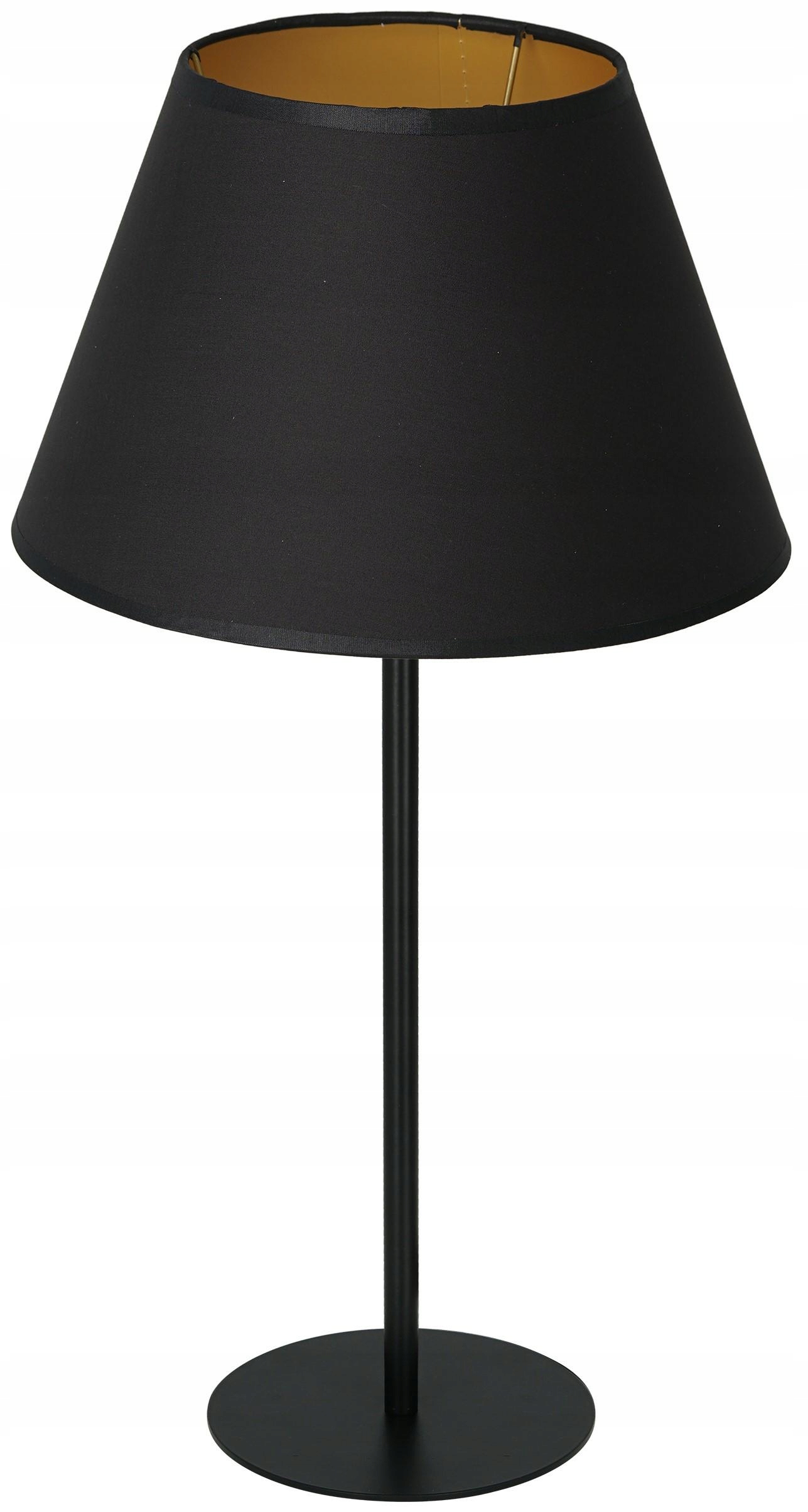 Stolová nočná lampa Arden čierny zlatý kužeľ 1xE27 56 cm stolová, stojaca