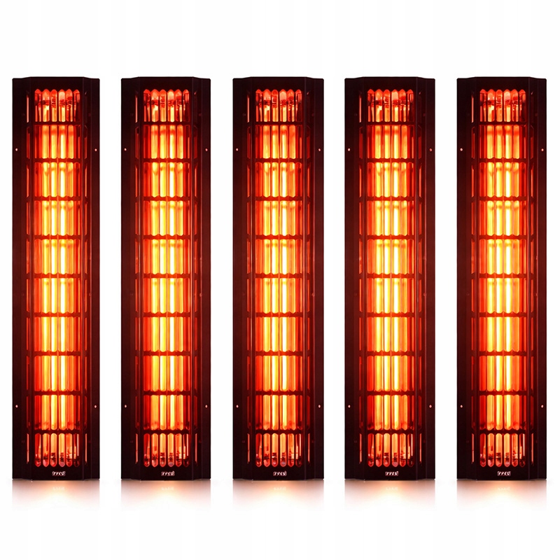 5x Infračervený zářič do sauny Vitalsun 350W Černý Flok Vitae Dr Fischer