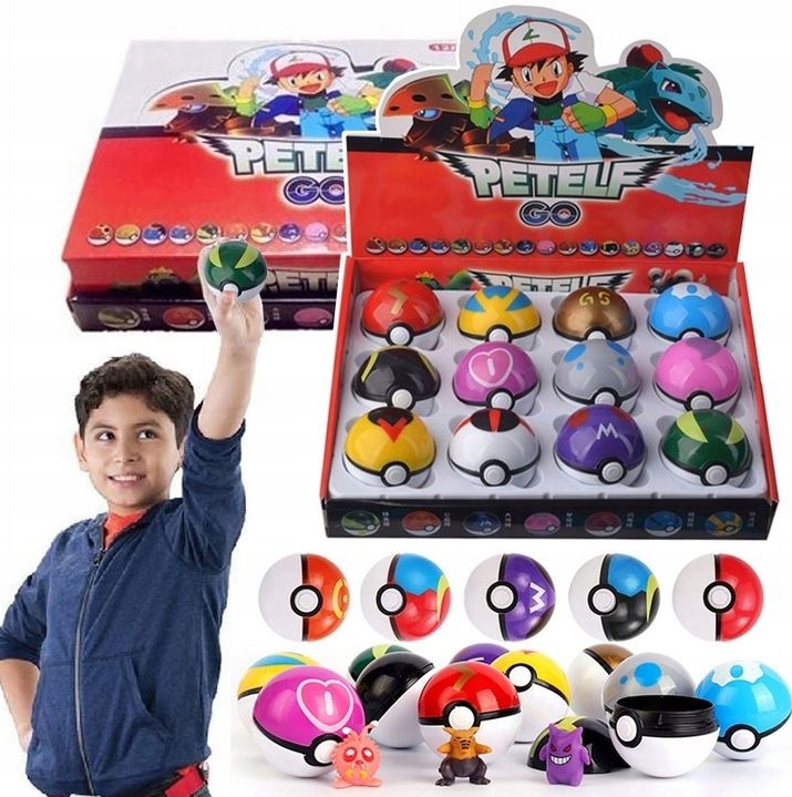 POKEMON 12 SZT POKEBALL + 12 SZT FIGUREK ZABAWKA EAN (GTIN) 6097123211202