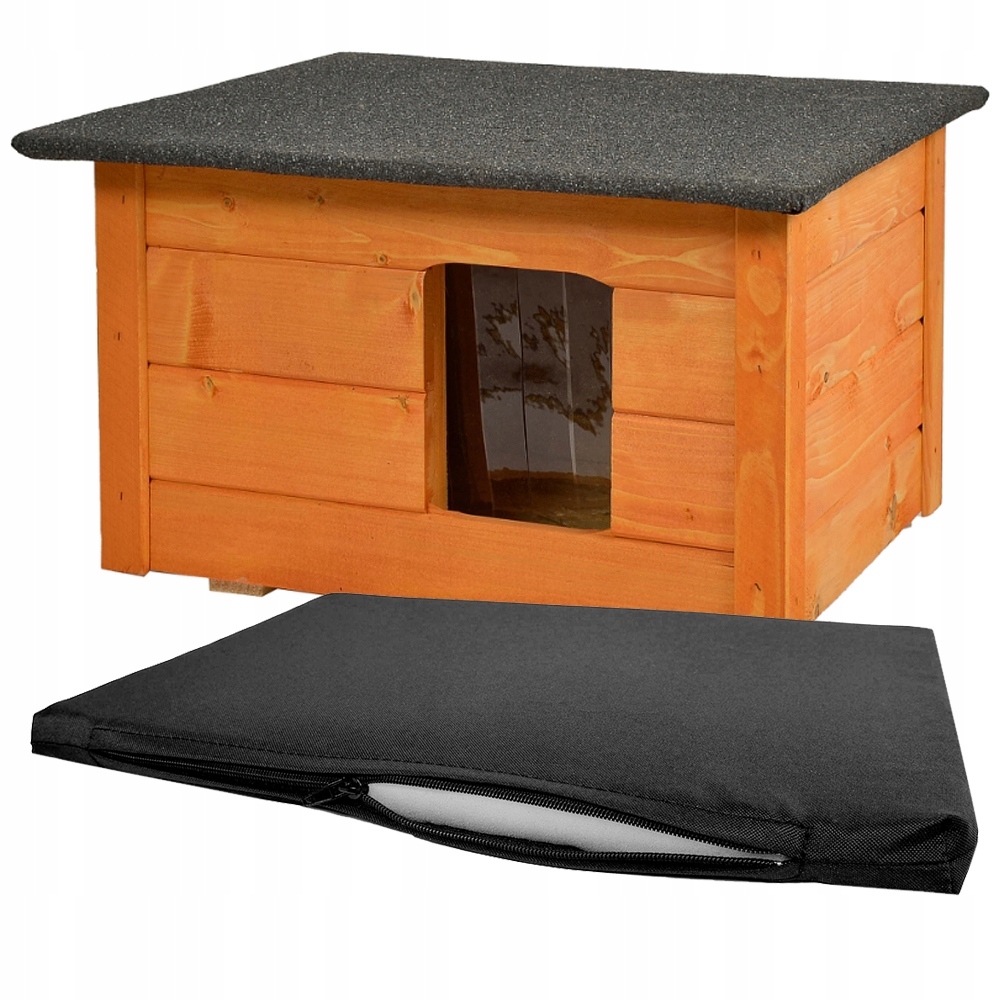 Levně Bouda pro psa nebo kočku, zateplená pelíšek, barva teak pelíšek