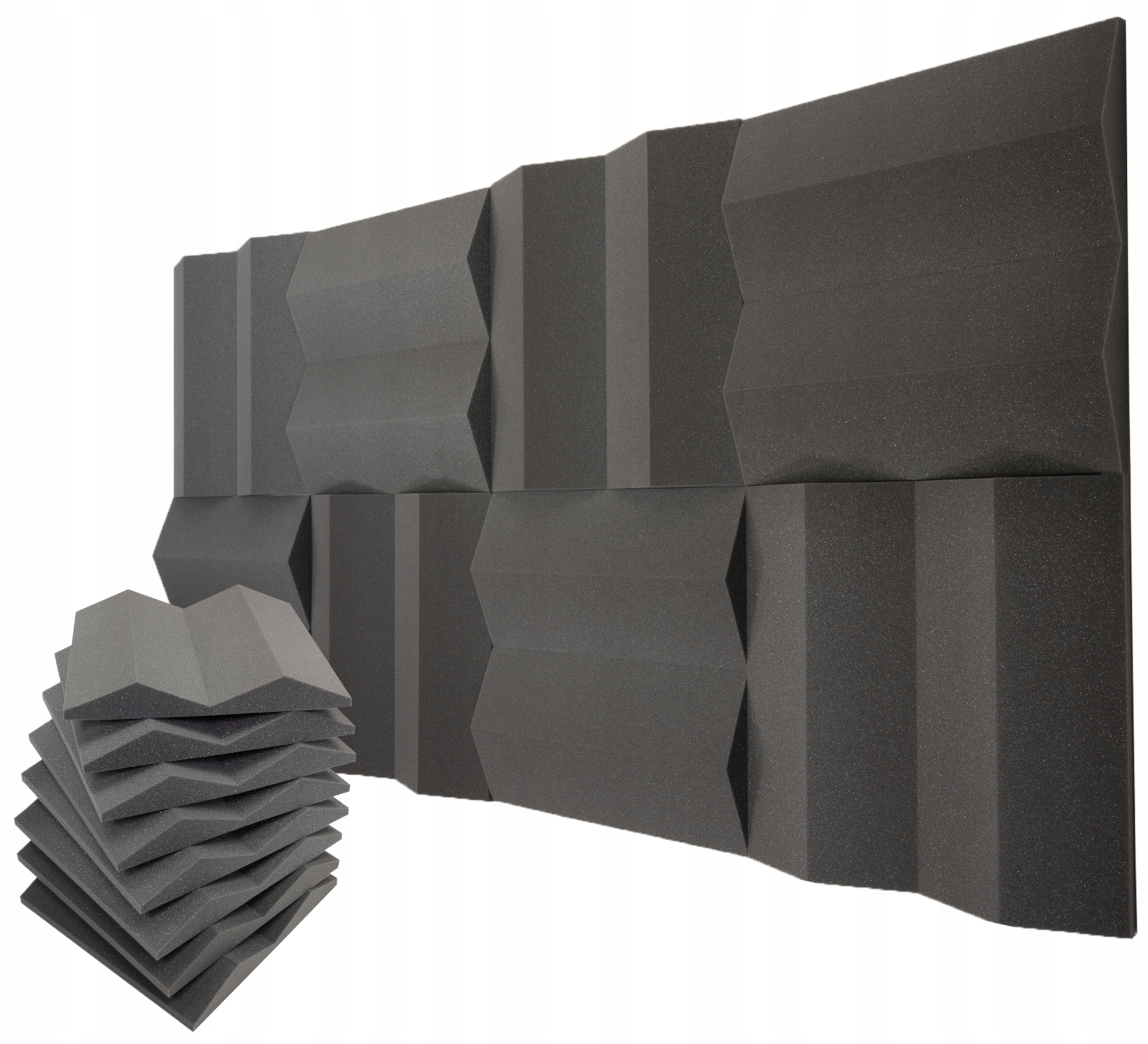 Absorpční tlumící klíny Set 8ks pěnových panelů o tloušťce 7 cm studio